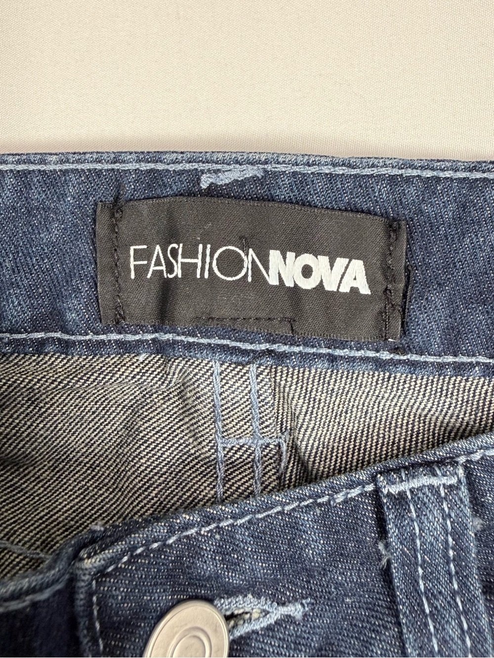 FASHION NOVA Womens Cargo Carpenter Wide Leg Jeans 3 Baggy Utility Streetwear - Picture 3 of 14